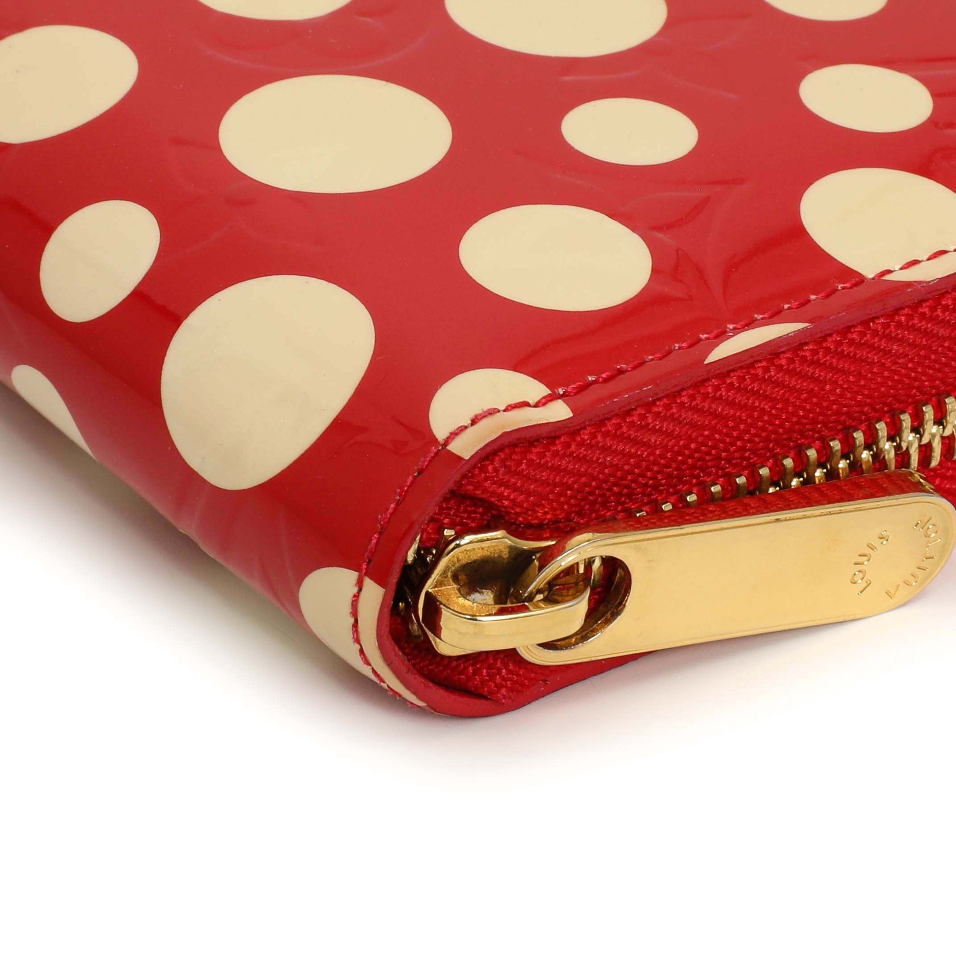 Exclusive Louis Vuitton Yayoi Kusama Red Vernis Infinity Dots Zippy Wallet — Alternate View 11