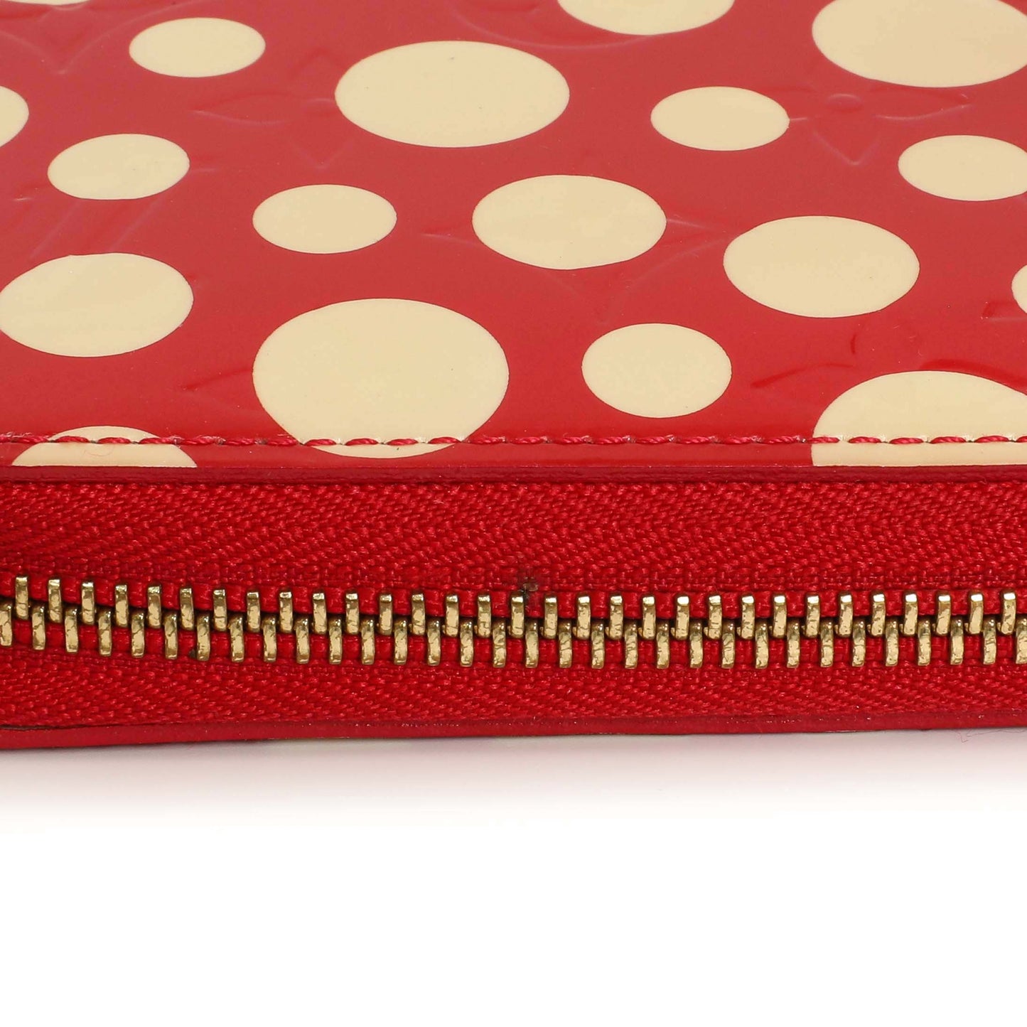 Exclusive Louis Vuitton Yayoi Kusama Red Vernis Infinity Dots Zippy Wallet — Alternate View 15