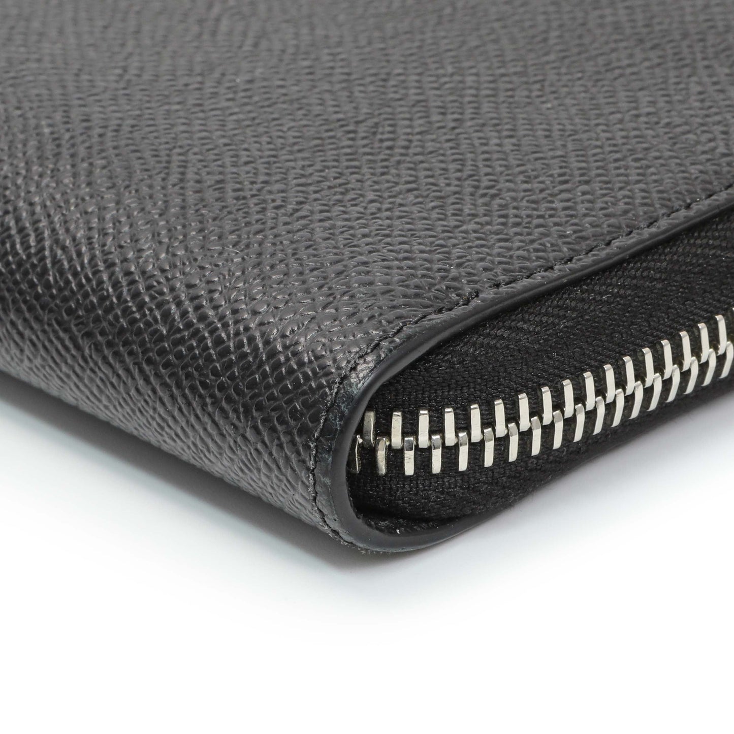 Exclusive Givenchy Black Calfskin Zip Around Wallet — Detail View