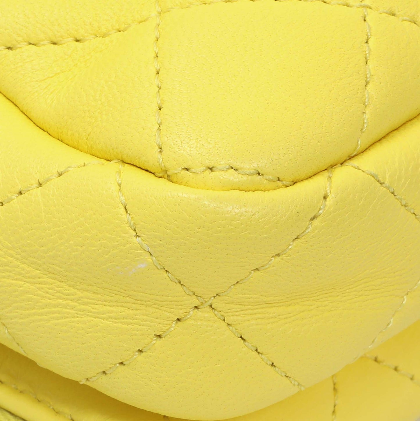 Exclusive Chanel Yellow Quilted Calfskin Mini Chain Flap — Alternate View 8