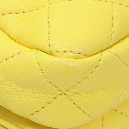 Exclusive Chanel Yellow Quilted Calfskin Mini Chain Flap — Alternate View 8