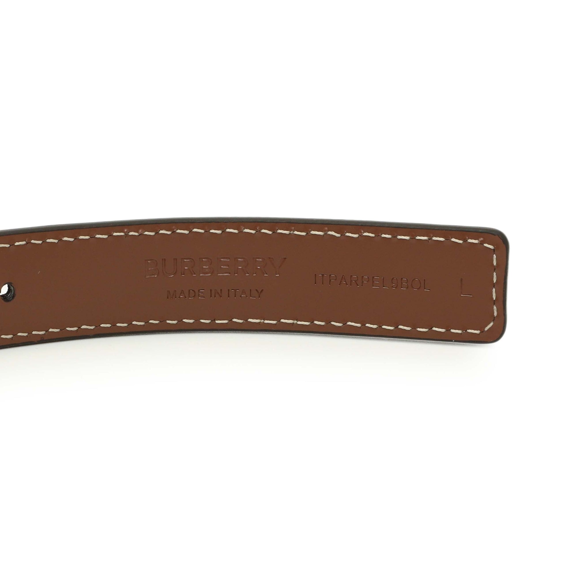 Exclusive Burberry Check TB Narrow Belt — Top View