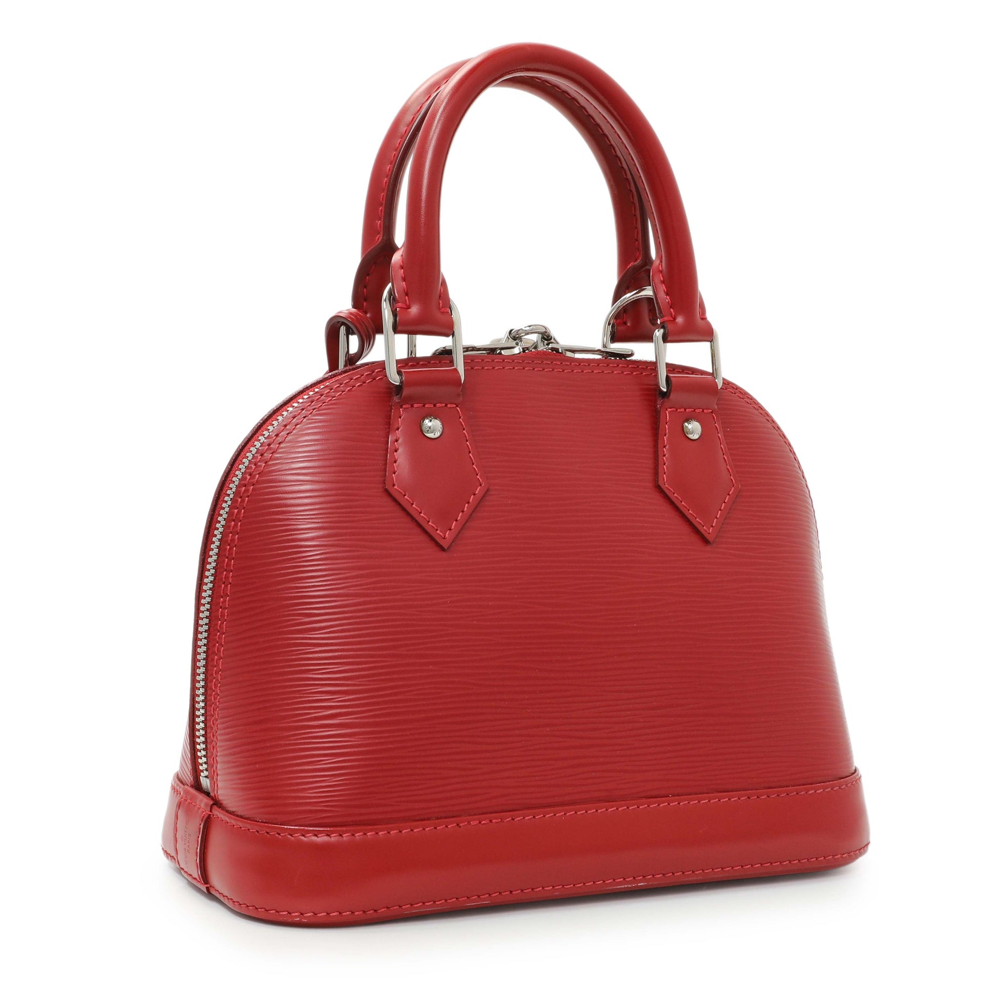 Exclusive Lous Vuitton Red Epi Alma BB — Side View