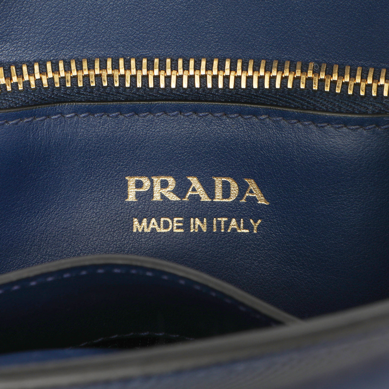 Exclusive Prada Blue Saffiano Cuir Small Monochrome Top Handle Tote — Lifestyle View
