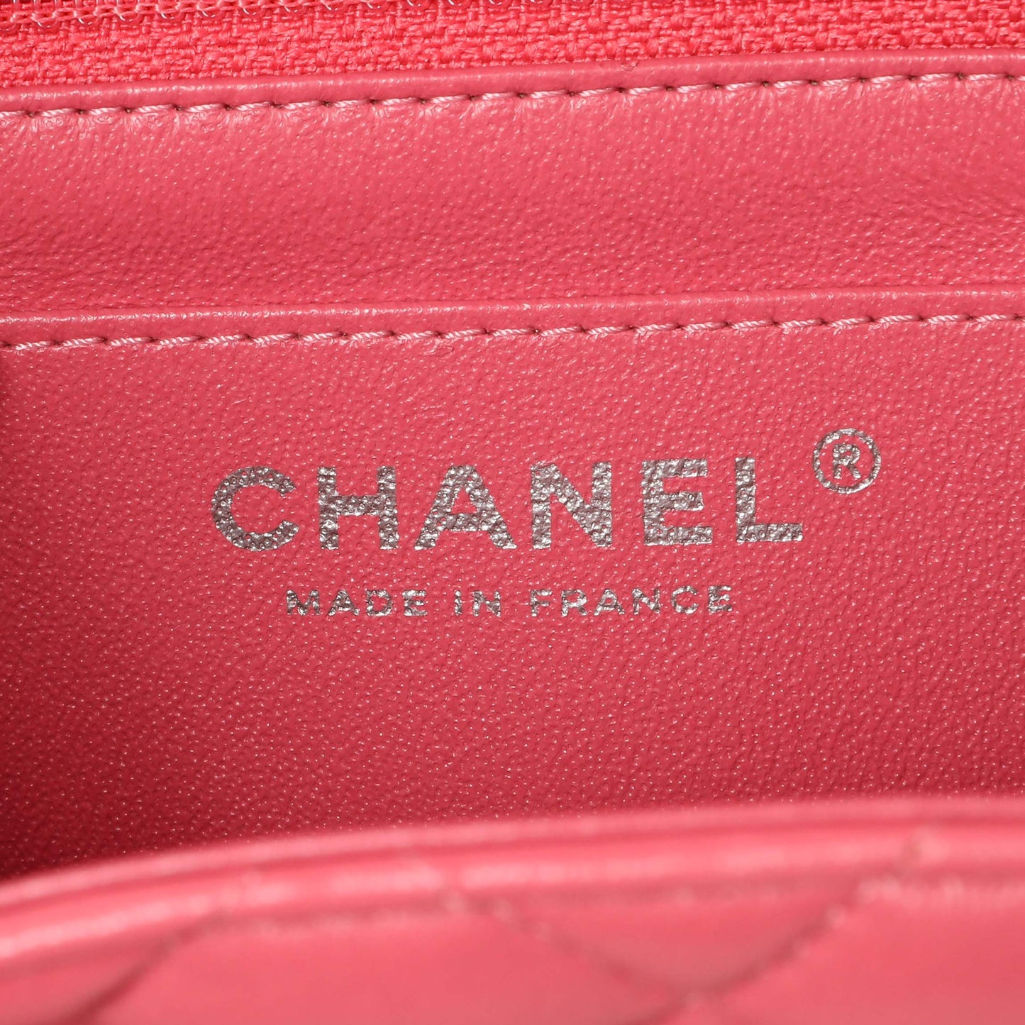 Exclusive Chanel Pink Quilted Lambskin Mini Square Flap — Lifestyle View