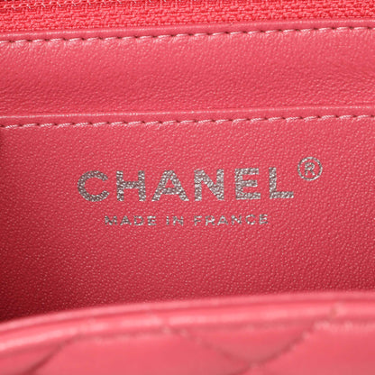 Exclusive Chanel Pink Quilted Lambskin Mini Square Flap — Lifestyle View