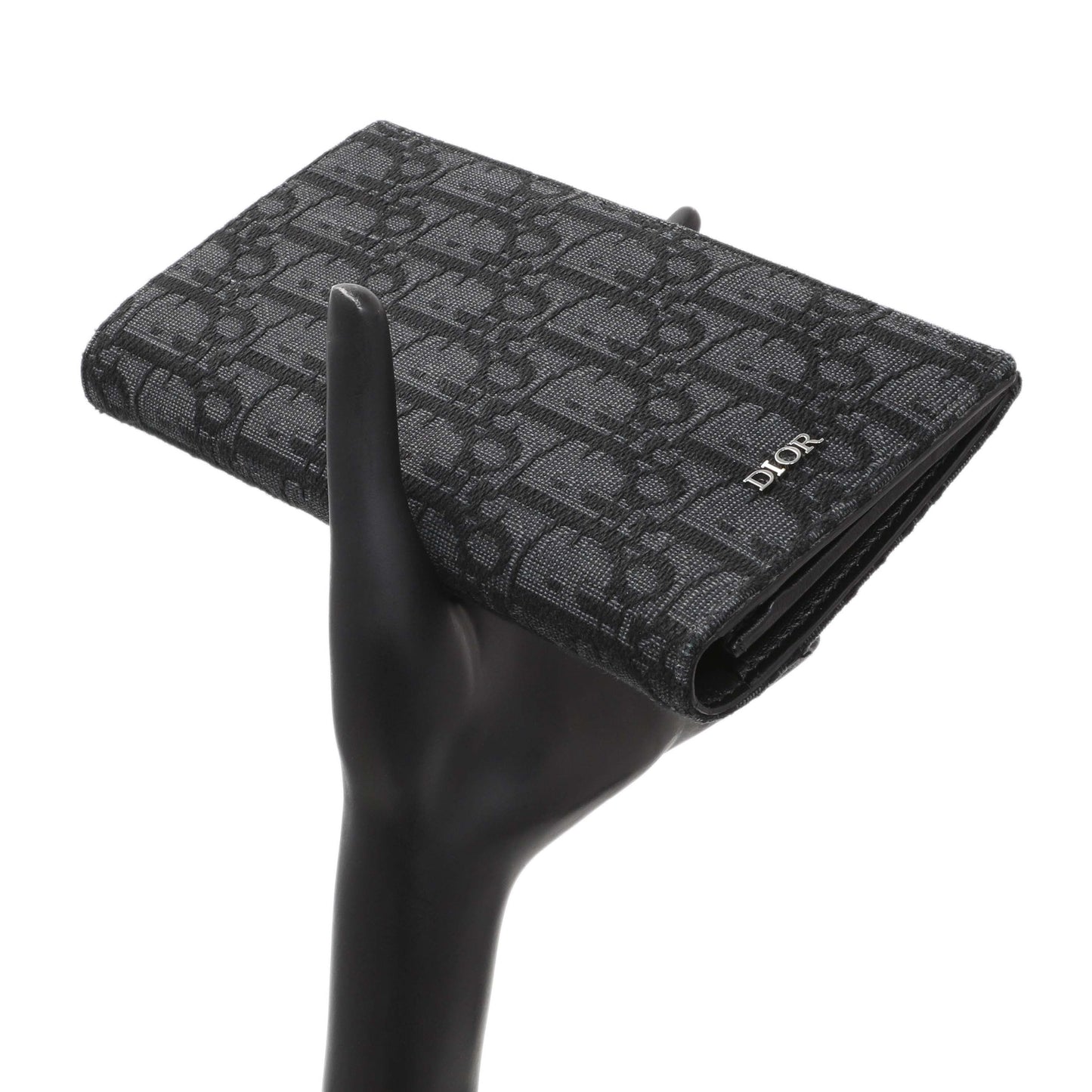 Exclusive Christian Dior Homme Oblique Jacquard Vertical Bifold Long Wallet — Alternate View 7