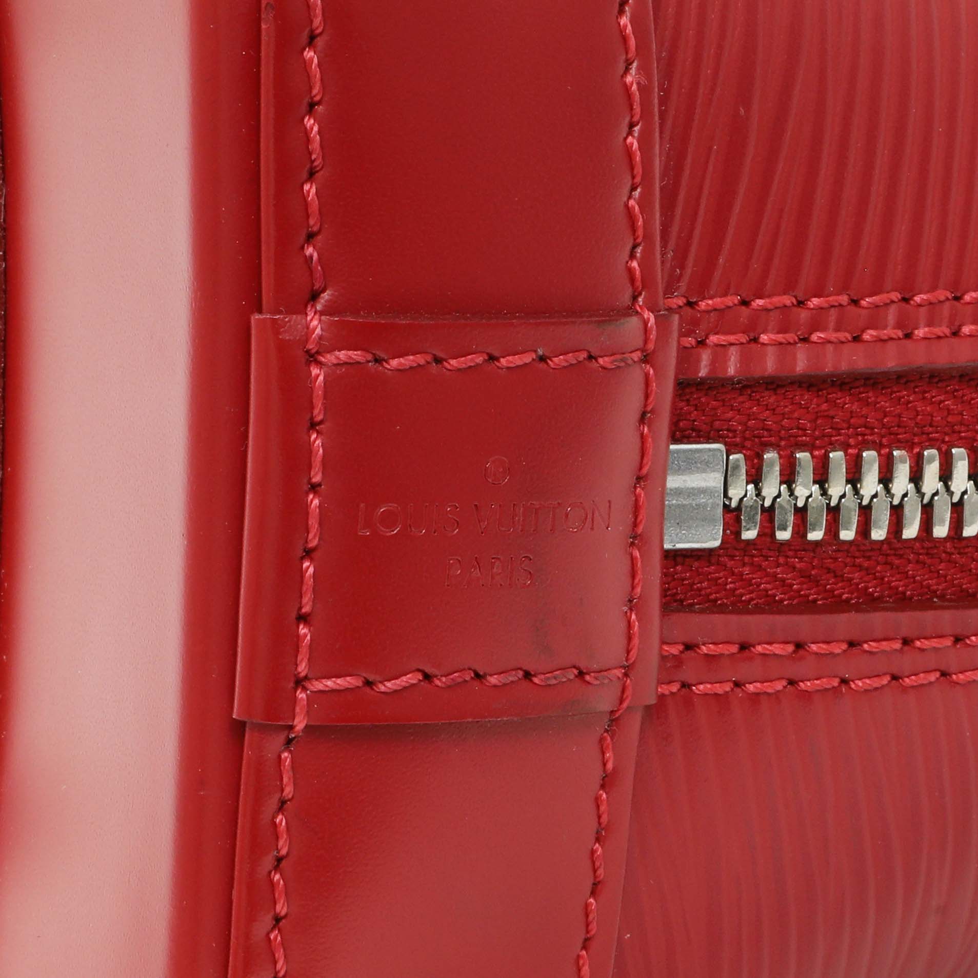 Exclusive Lous Vuitton Red Epi Alma BB — Alternate View 9