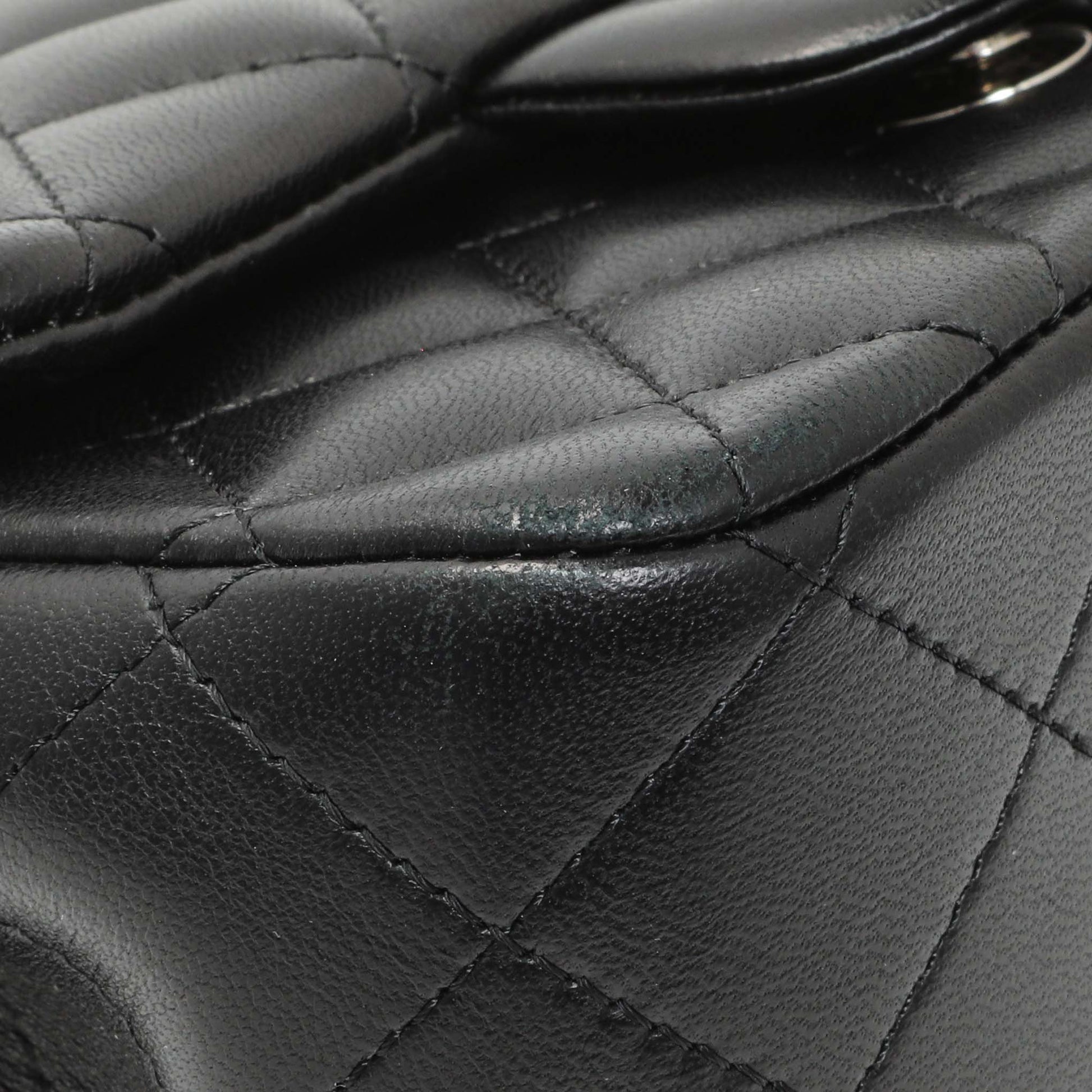 Exclusive Chanel Black Quilted Lambskin Mini Square Flap — Top View