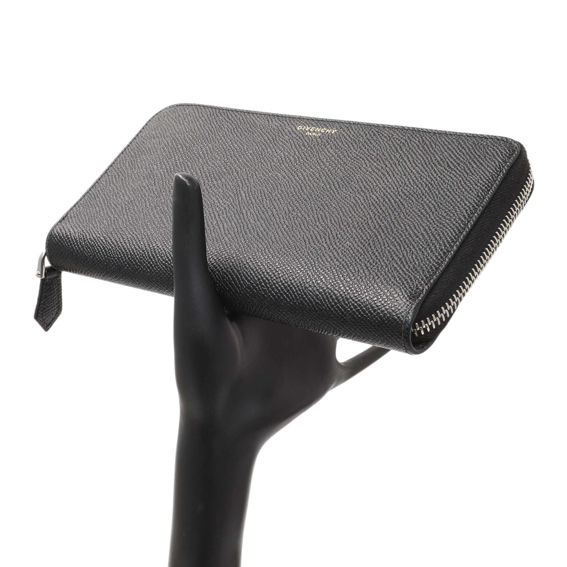 Exclusive Givenchy Black Calfskin Zip Around Wallet — Alternate View 8