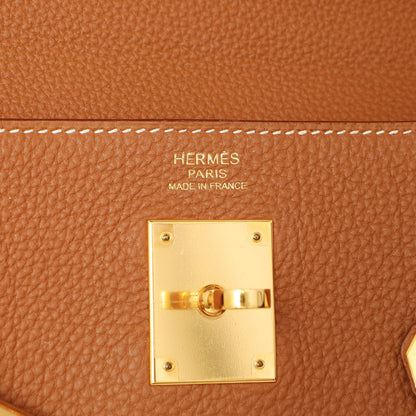 Exclusive Hermes Gold Togo Kelly Retourne 32 — Detail View