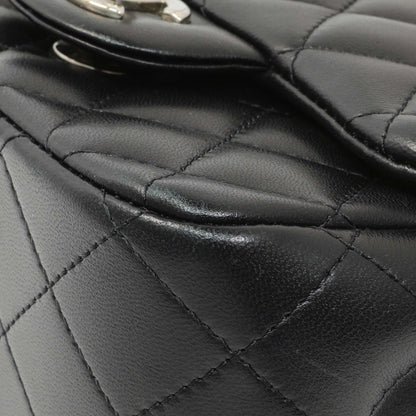 Exclusive Chanel Black Quilted Lambskin Mini Square Flap — Detail View
