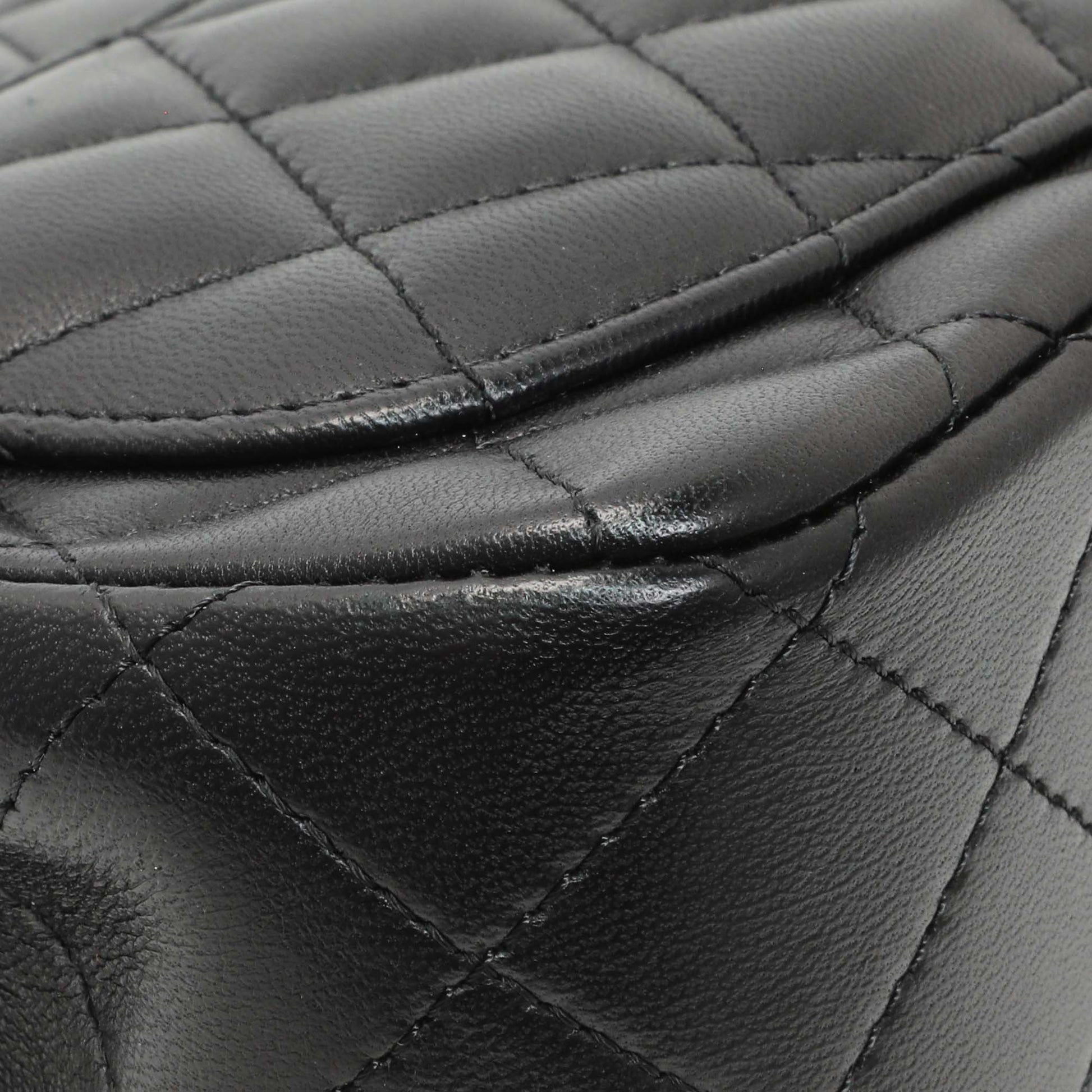 Exclusive Chanel Black Quilted Lambskin Mini Square Flap — Lifestyle View