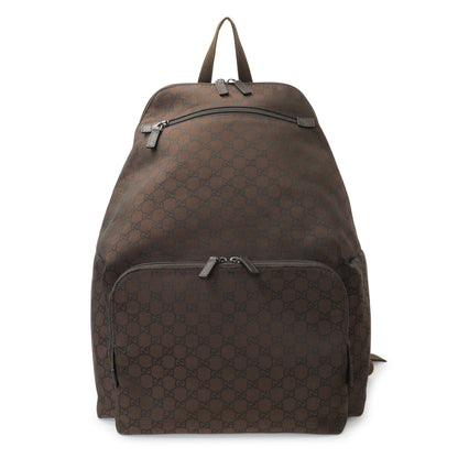 Exclusive Gucci Brown Monogram Nylon Day Backpack — Front View
