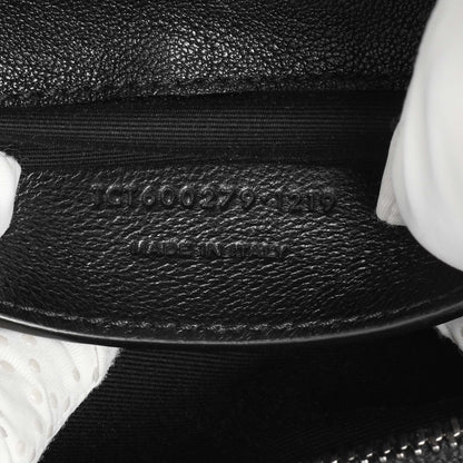 Exclusive Saint Laurent Black Matelasse Chevron Sheepskin Medium College Bag — Lifestyle View
