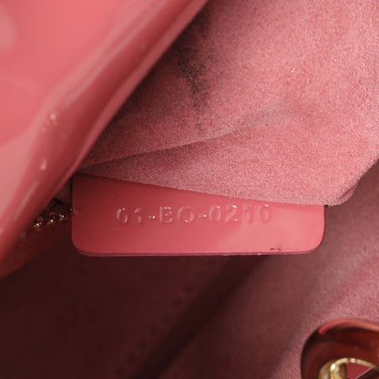 Exclusive Christian Dior Pink Patent Cannage Mini Lady Dior — Lifestyle View