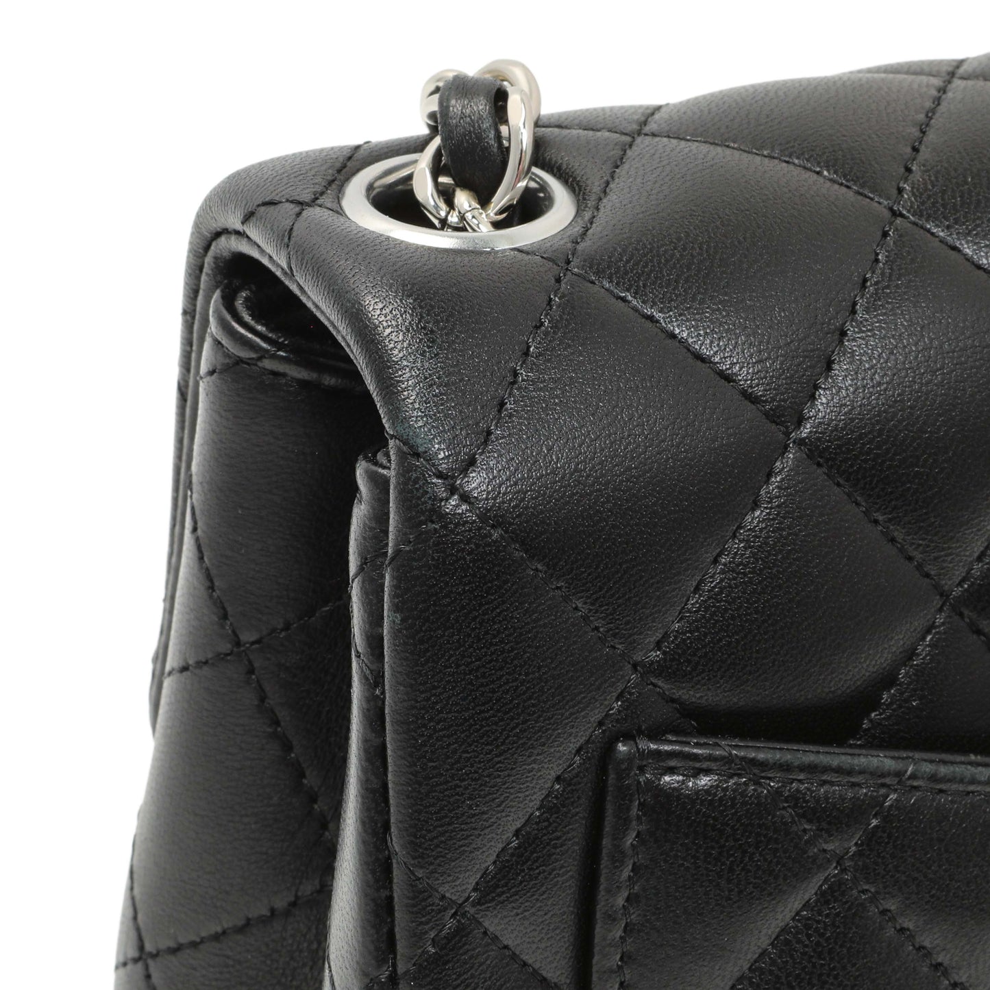 Exclusive Chanel Black Quilted Lambskin Mini Square Flap — Alternate View 8