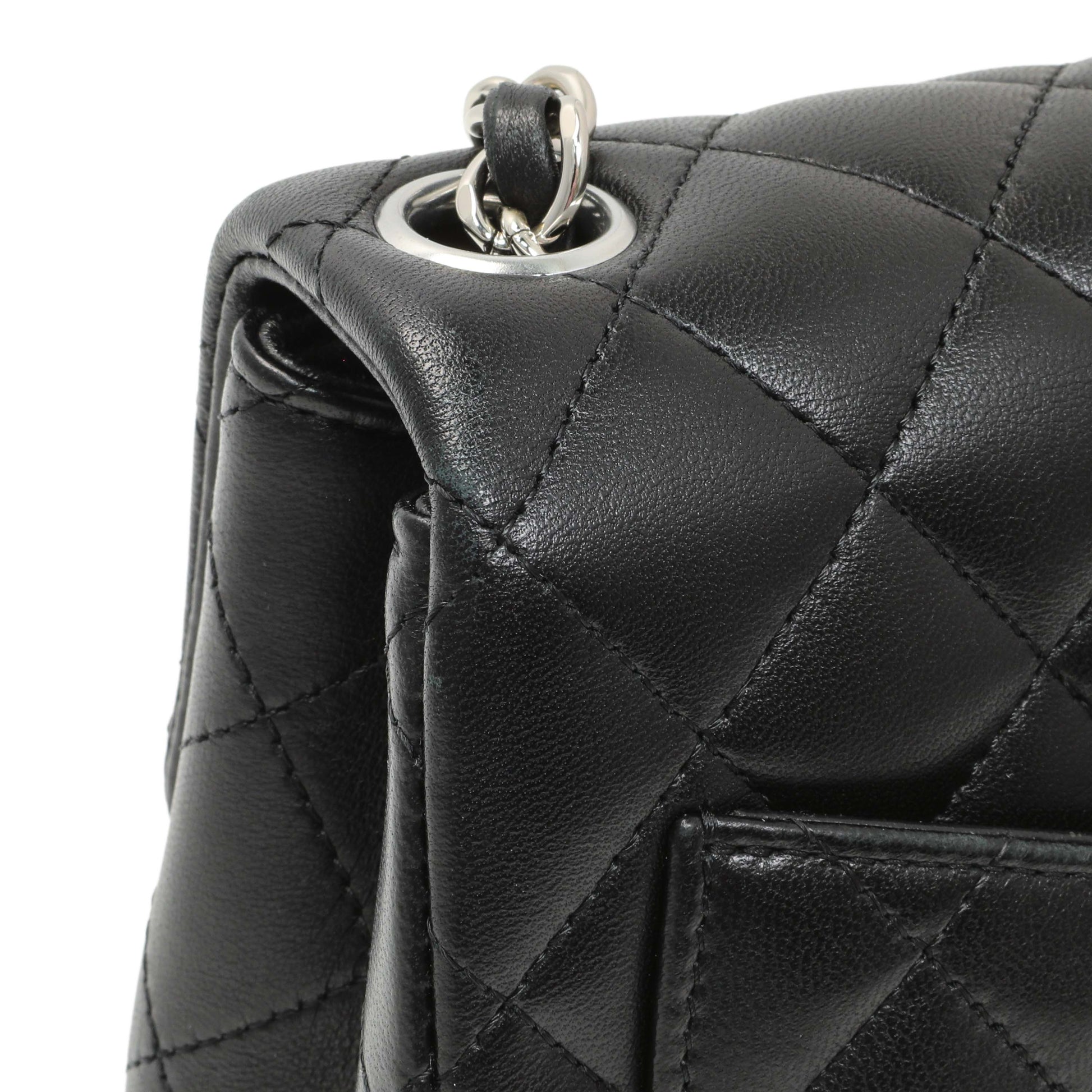 Exclusive Chanel Black Quilted Lambskin Mini Square Flap — Alternate View 8