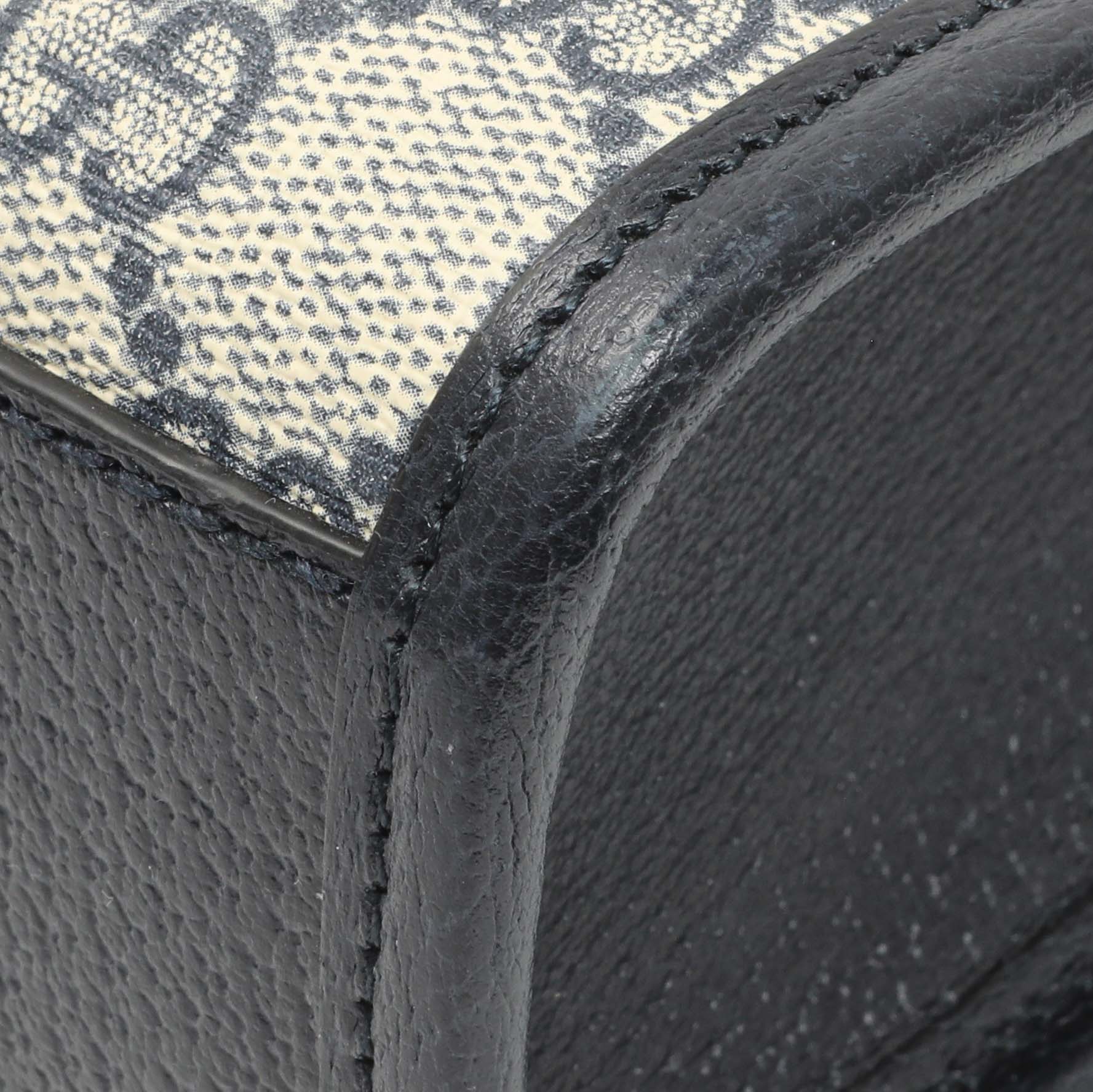 Exclusive Gucci GG Supreme Monogram Textured Dollar Calfskin Mini Retro Interlocking G Tote — Detail View