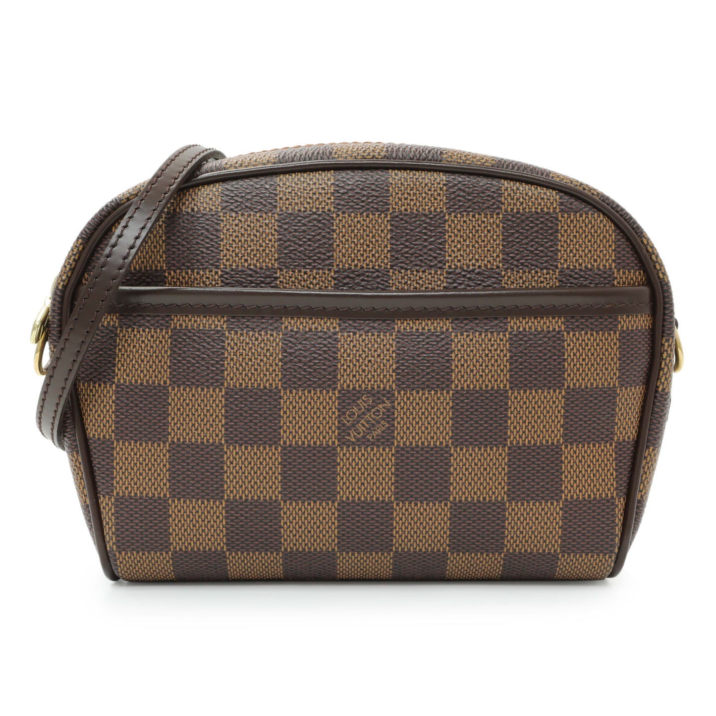 Exclusive Louis Vuitton Damier Ebene Pochette Ipanema — Front View