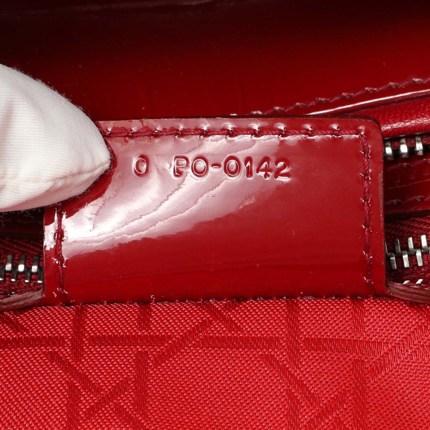 Exclusive Christian Dior Red Patent Cannage Large Lady Dior — Alternate View 14