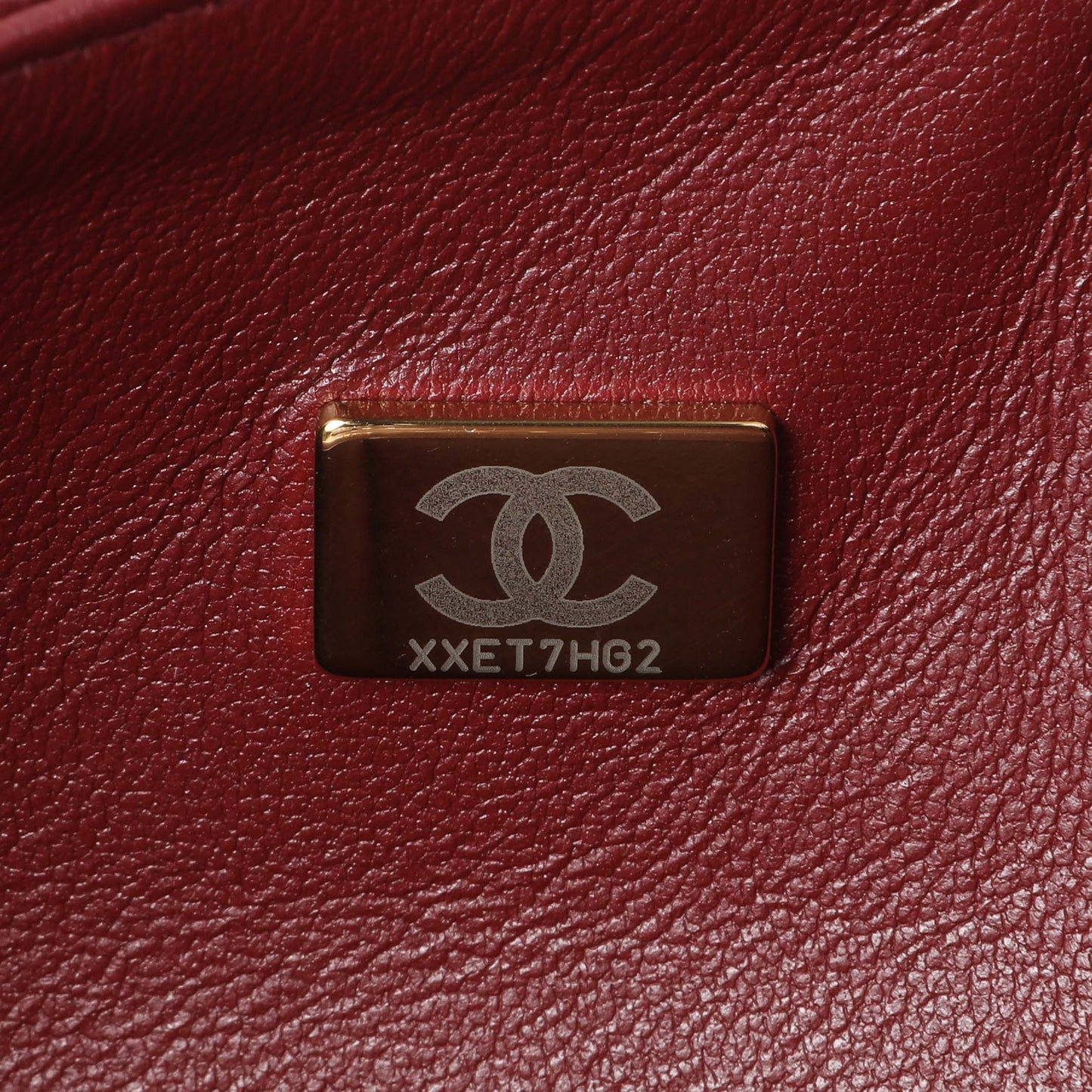 Exclusive Chanel Burgundy Quilted Caviar Small Classic Double Flap — Lifestyle View