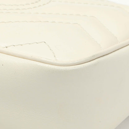 Exclusive Gucci White Calfskin Matelasse Super Mini GG Marmont Shoulder Bag — Alternate View 7