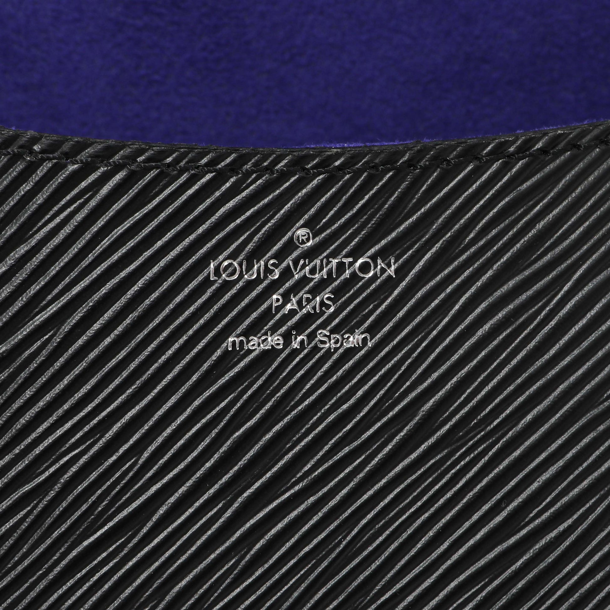 Exclusive Louis Vuitton Black Epi Buci Crossbody — Detail View