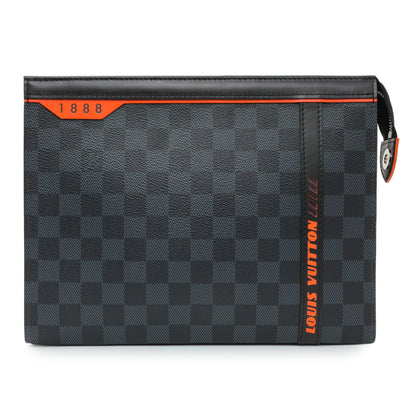 Exclusive Louis Vuitton Damier Cobalt Race Pochette Voyage MM — Front View