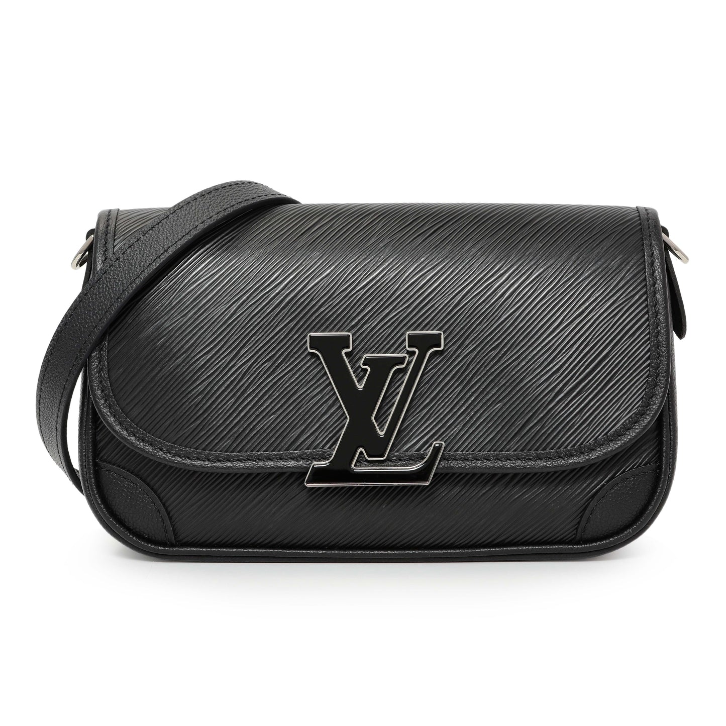Exclusive Louis Vuitton Black Epi Buci Crossbody — Front View