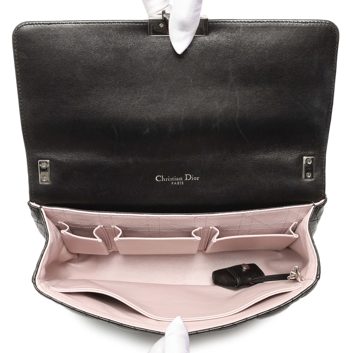 Exclusive Christian Dior Black Lambskin Cannage Medium Miss Dior Flap — Alternate View 8