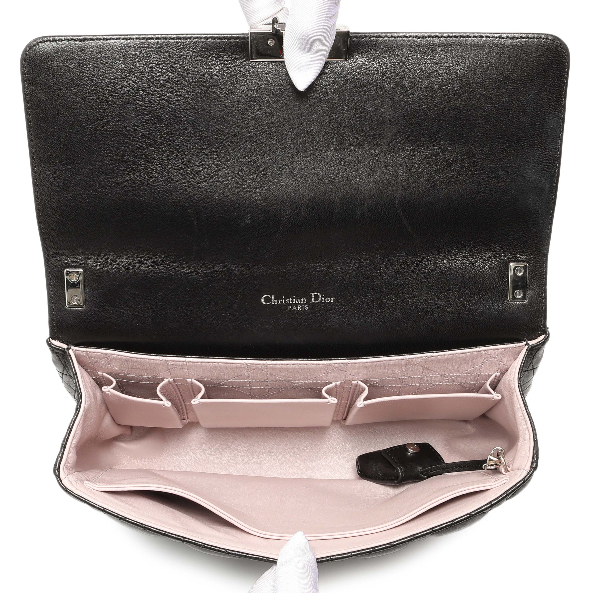 Exclusive Christian Dior Black Lambskin Cannage Medium Miss Dior Flap — Alternate View 8