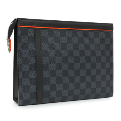 Exclusive Louis Vuitton Damier Cobalt Race Pochette Voyage MM — Side View