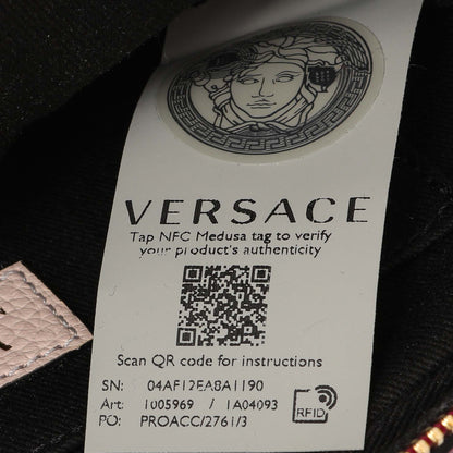 Exclusive Versace Fuchsia Calfskin Small Virtus Camera Bag — Lifestyle View