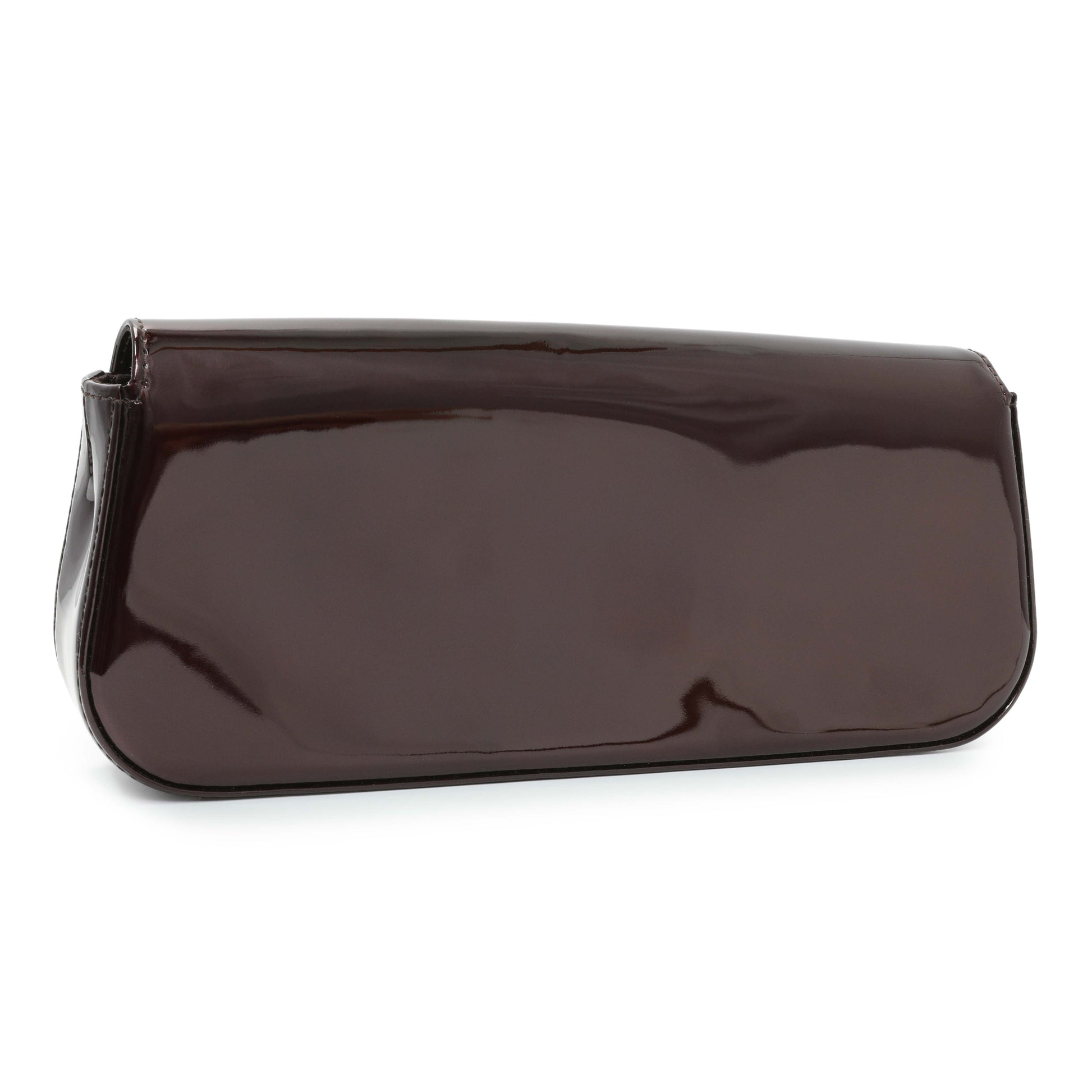 Exclusive Louis Vuitton Amarante Patent Sobe Clutch — Side View