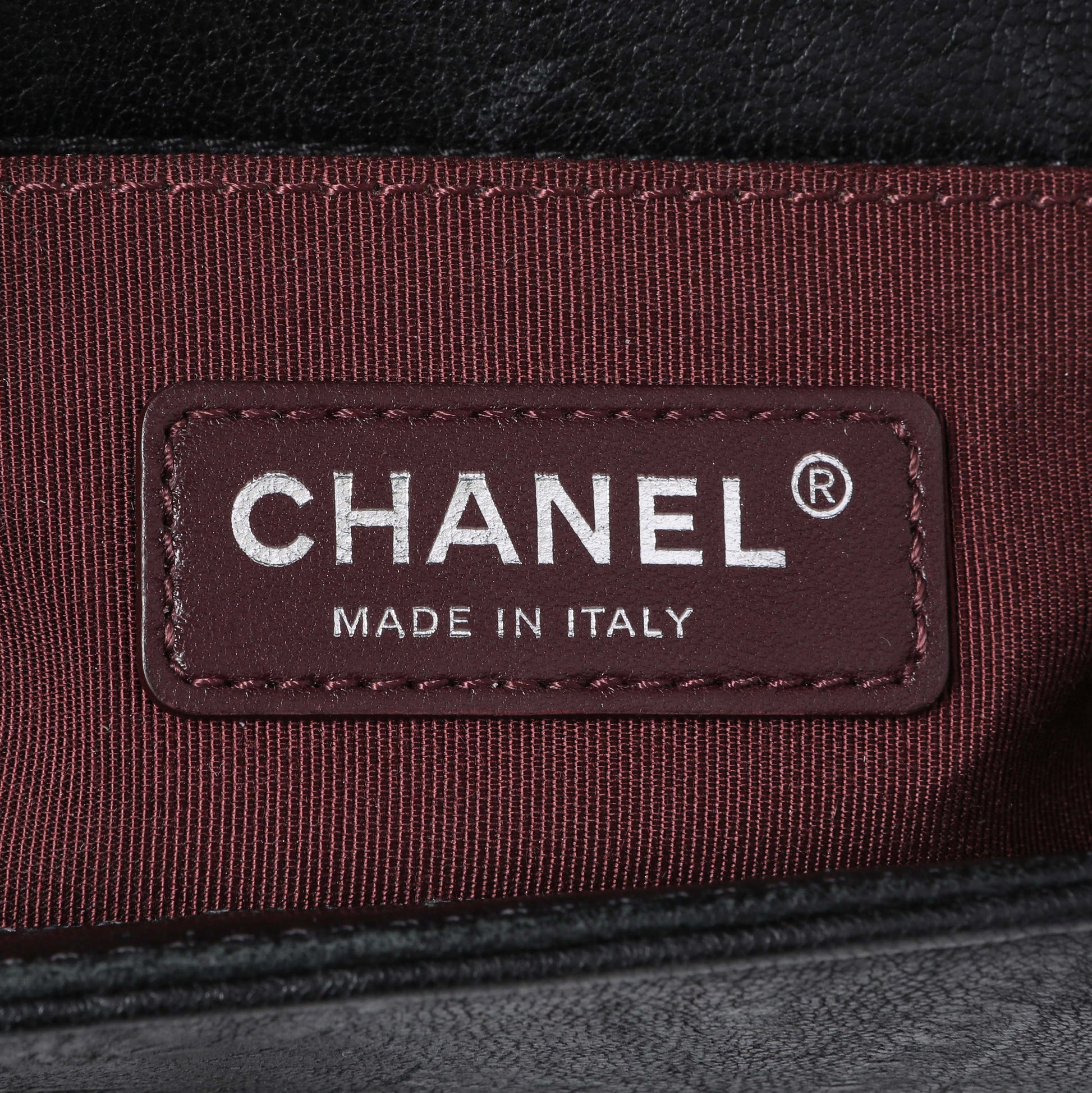 Exclusive Chanel Black Crumpled Lambskin Small Studded Boy Bag — Alternate View 10
