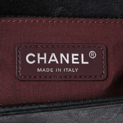 Exclusive Chanel Black Crumpled Lambskin Small Studded Boy Bag — Alternate View 10