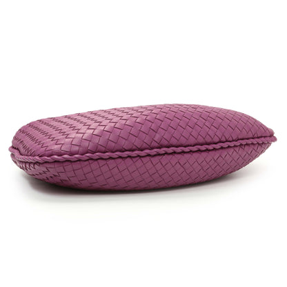 Exclusive Bottega Veneta Purple Nappa Intrecciato Medium Veneta Hobo — Back View