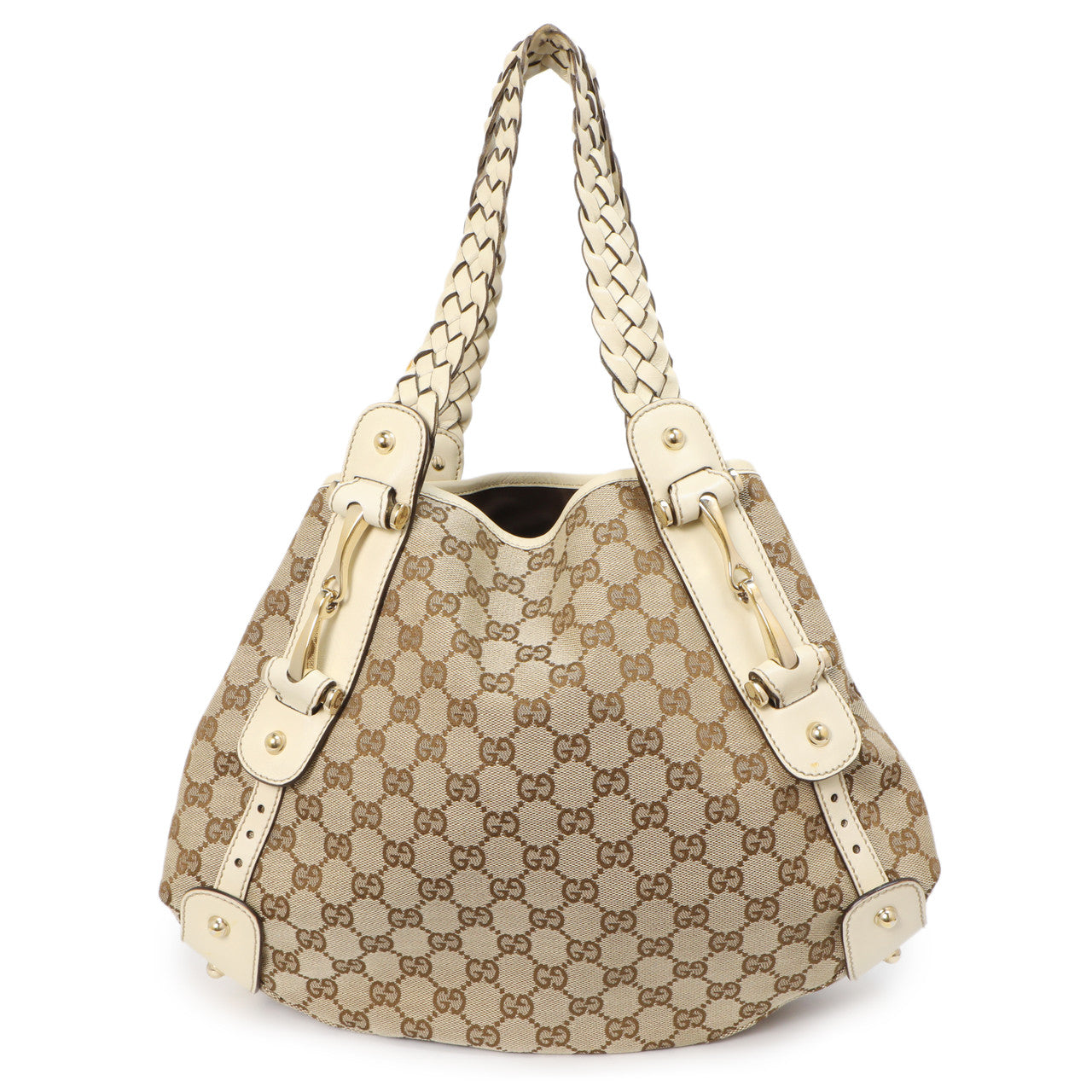 Exclusive Gucci Monogram Canvas Small Pelham Shoulder Bag — Front View