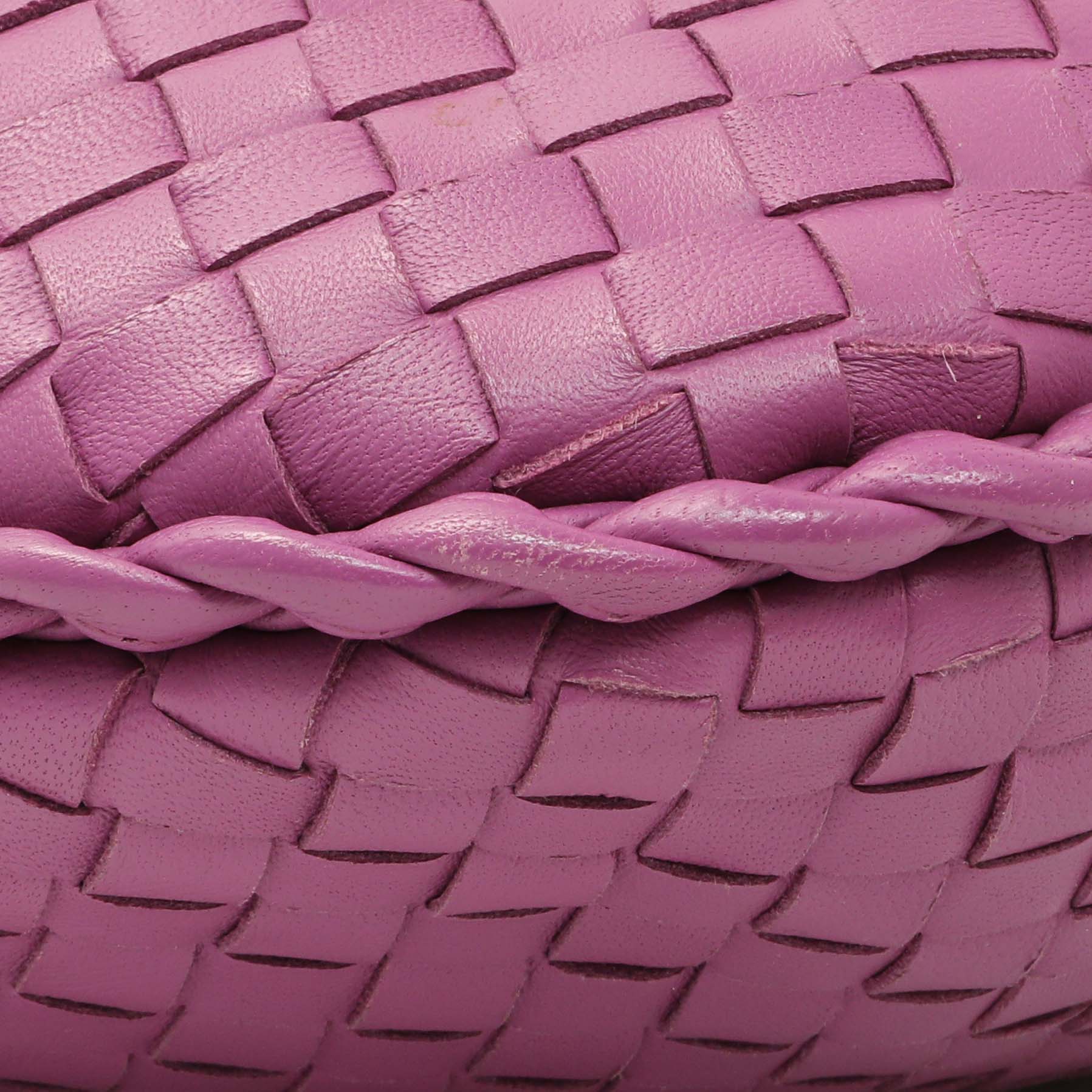 Exclusive Bottega Veneta Purple Nappa Intrecciato Medium Veneta Hobo — Top View