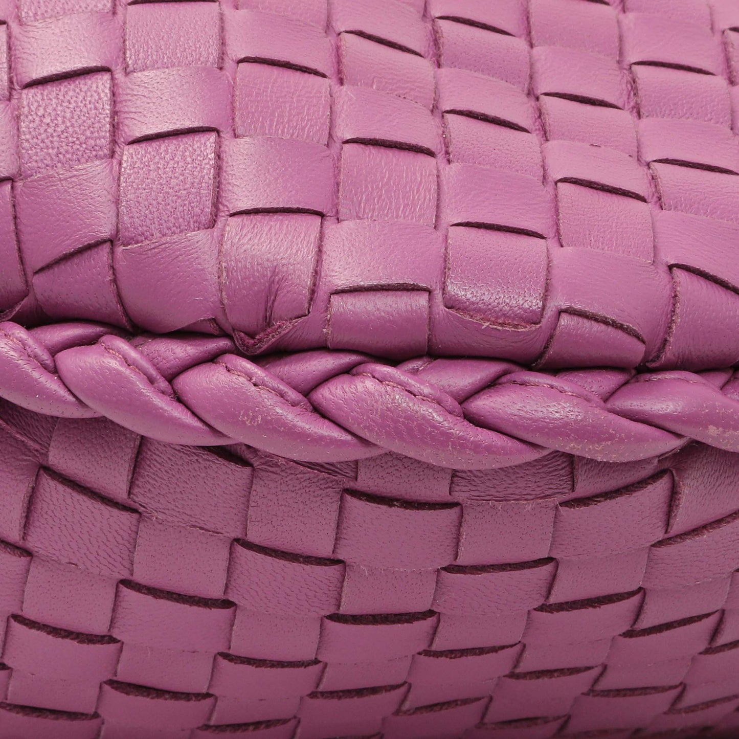 Exclusive Bottega Veneta Purple Nappa Intrecciato Medium Veneta Hobo — Detail View