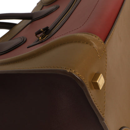 Exclusive Celine Tricolor Smooth Calfskin Mini Luggage Tote — Top View