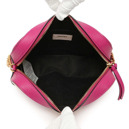 Exclusive Versace Fuchsia Calfskin Small Virtus Camera Bag — Top View