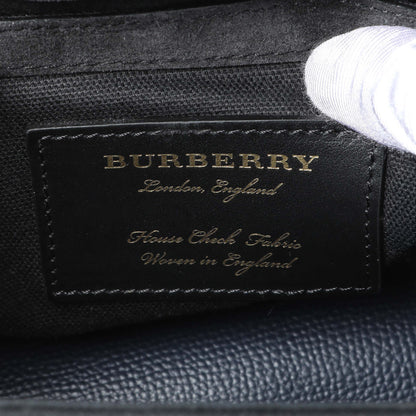 Exclusive Burberry Blue Derby Calfskin House Check Small Macken Crossbody Bag — Detail View
