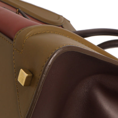 Exclusive Celine Tricolor Smooth Calfskin Mini Luggage Tote — Detail View