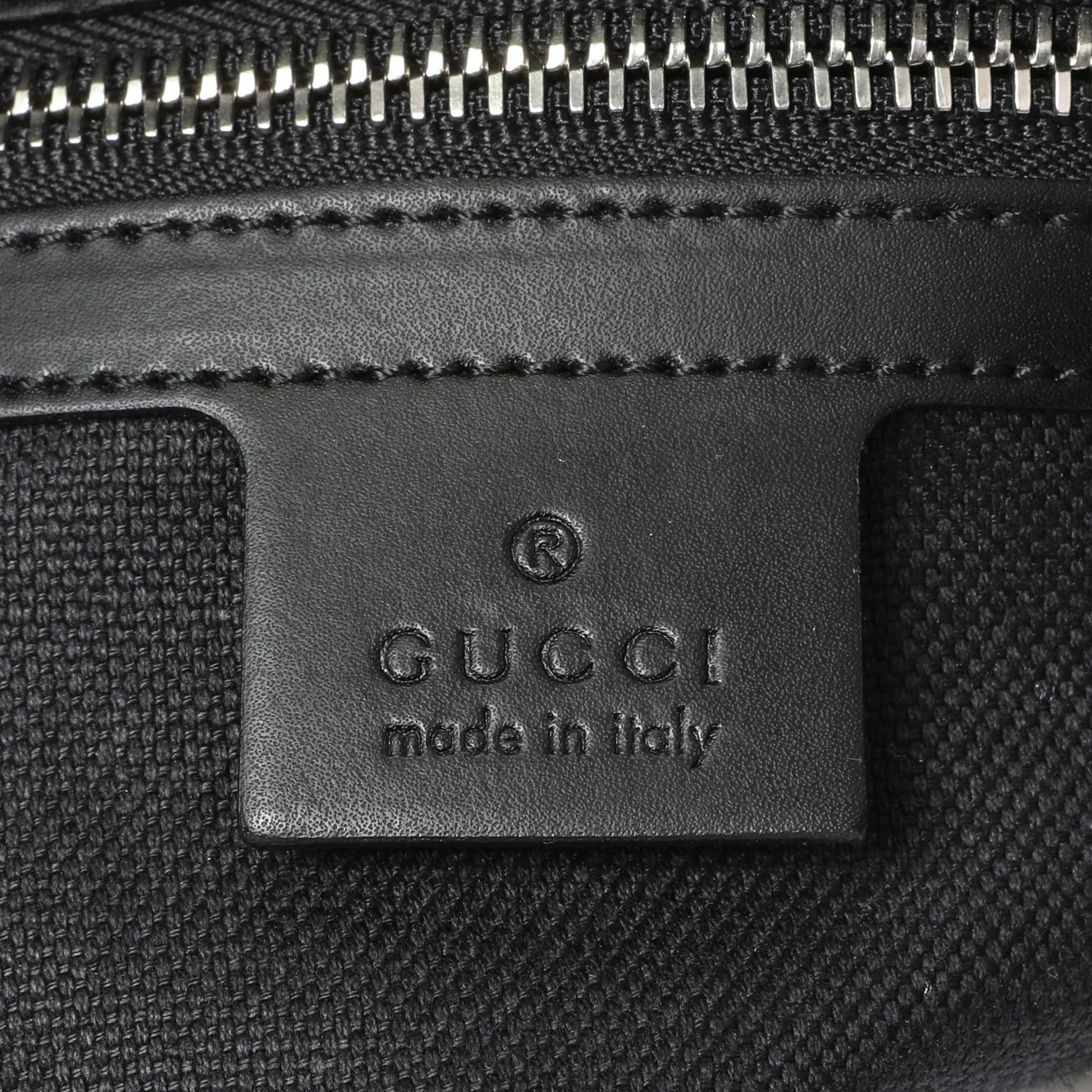 Exclusive Gucci GG Supreme Monogram Web Flat Messenger Bag — Detail View