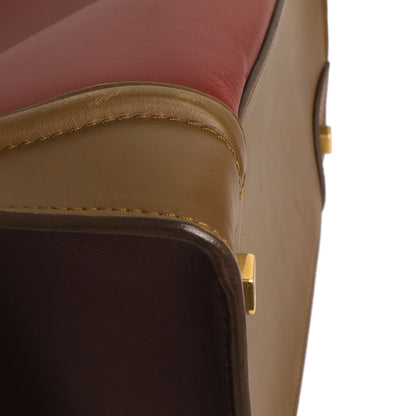 Exclusive Celine Tricolor Smooth Calfskin Mini Luggage Tote — Lifestyle View