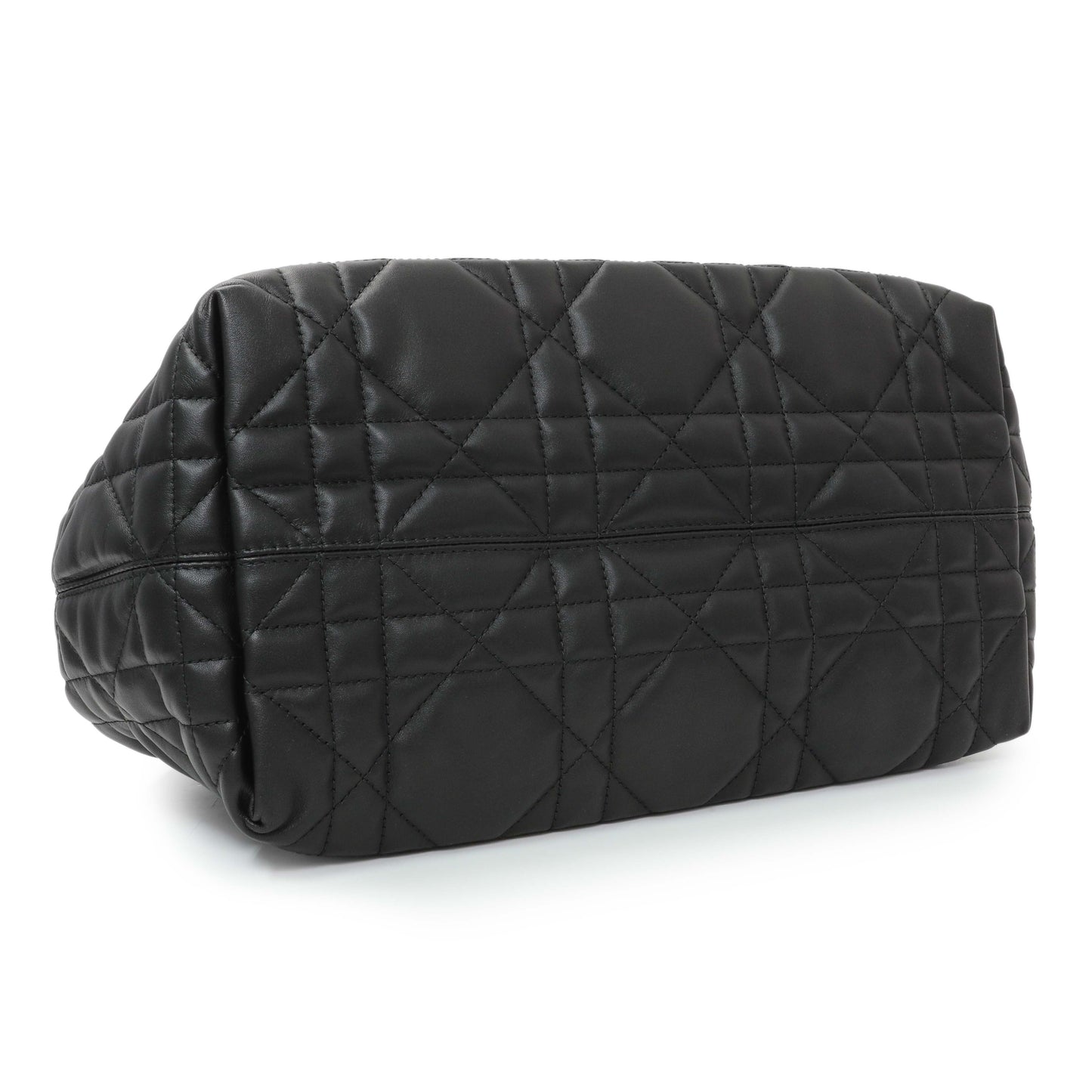 Exclusive Christian Dior Black Calfskin Macrocannage Medium Toujours — Back View