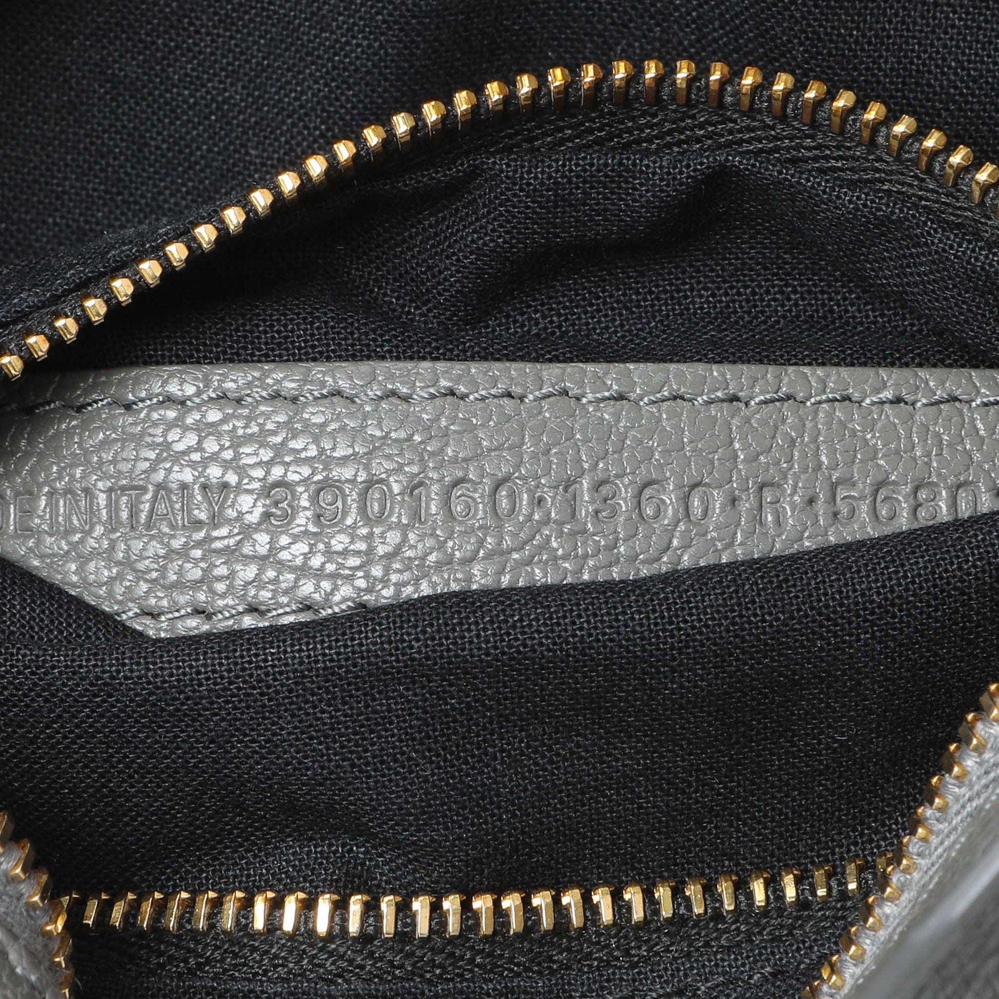 Exclusive Balenciaga Grey Chevre Metallic Edge Mini City — Lifestyle View