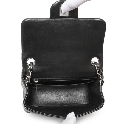 Exclusive Chanel Black Quilted Lambskin Mini Square Flap — Alternate View 10
